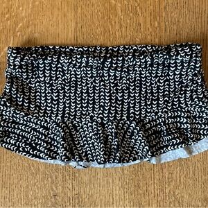 Black and White Patterned Swim Skirt